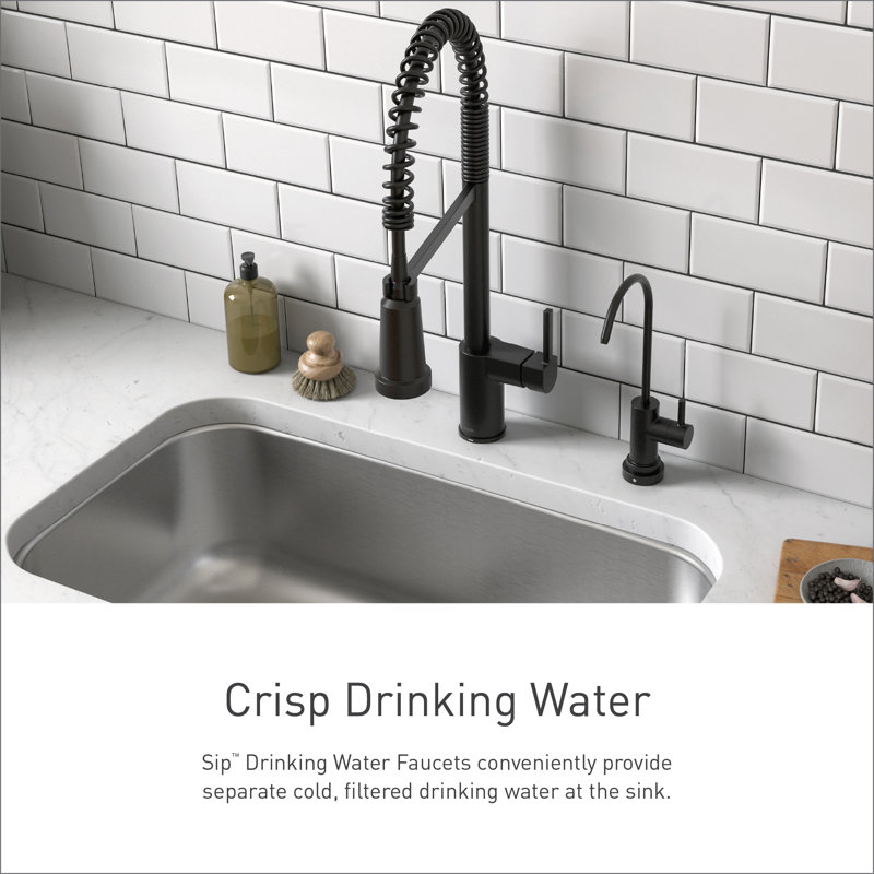 Sip Traditional One-Handle High Arc Beverage Faucet, Gold Bronze