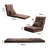 Adjustable Guest Sleeper Bed, 14 Sections, 5 Reclining Positions, Triple Fold Down, Brown Surface, Linen Filling, Metal Frame, With One Throw Pillow For Family Use In Limited Areas Floor Bed Fabric,