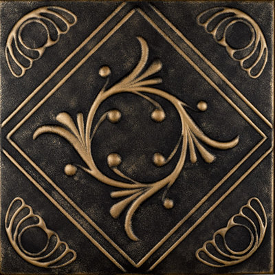 Carreau de plafond en polystyrène recouvert de diamant 1,6 pi x 1,6 pi Diamond Wreath
