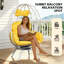 Chaises longues pivotantes de patio, chaise en rotin moderne en acier pour la maison