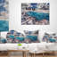 «Amazing Blue Melt Lake in Fog» - Coussin à imprimé paysage-172580756-172580759