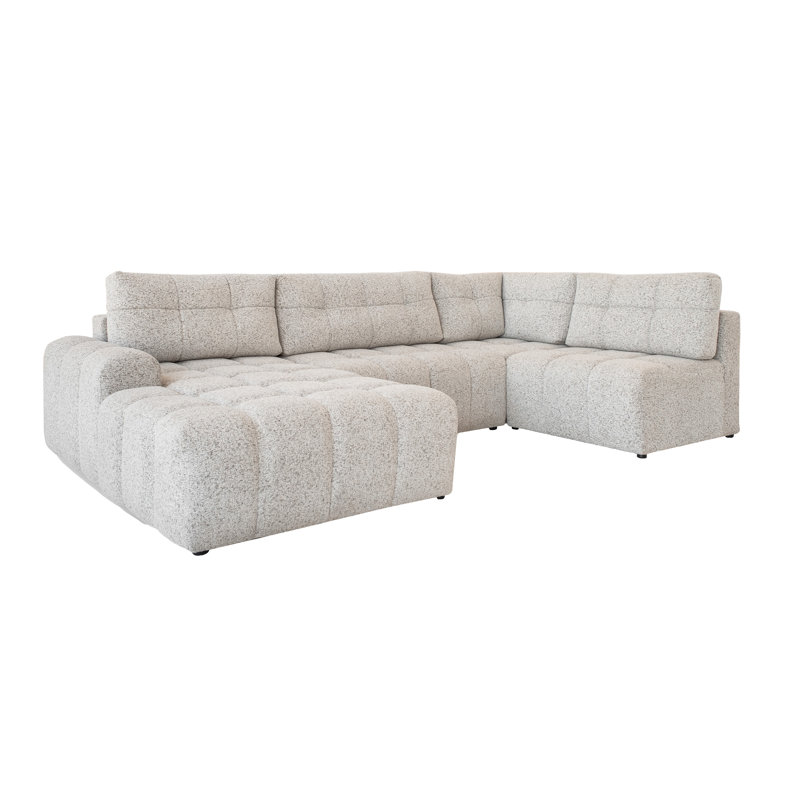 8 Seater Sofa Bed, Right -sided, Light gray