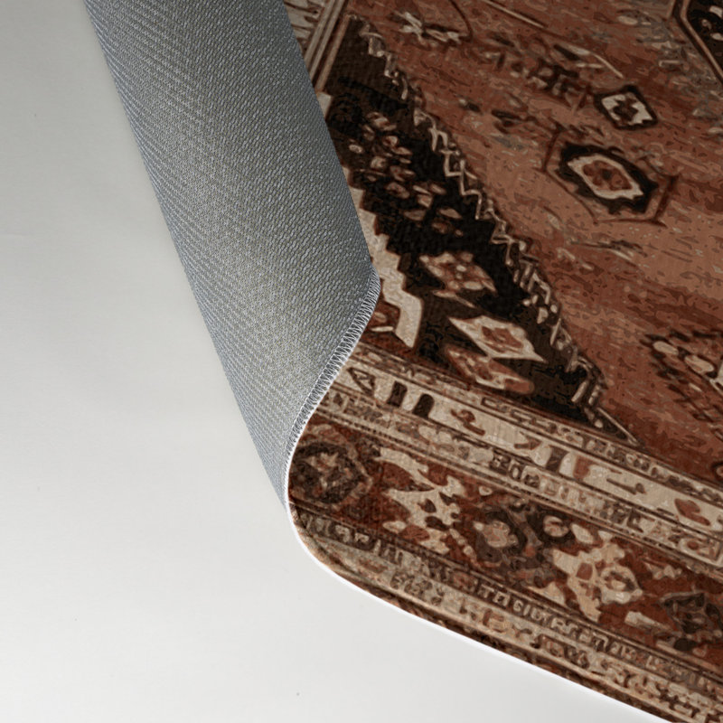 Tapis turc intérieur et extérieur brun, Rectangle 5 pi x 7 pi