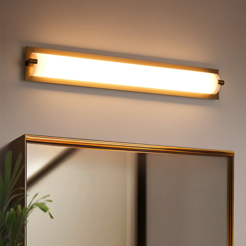 Applique de salle de bain à DEL en verre givré à intensité variable