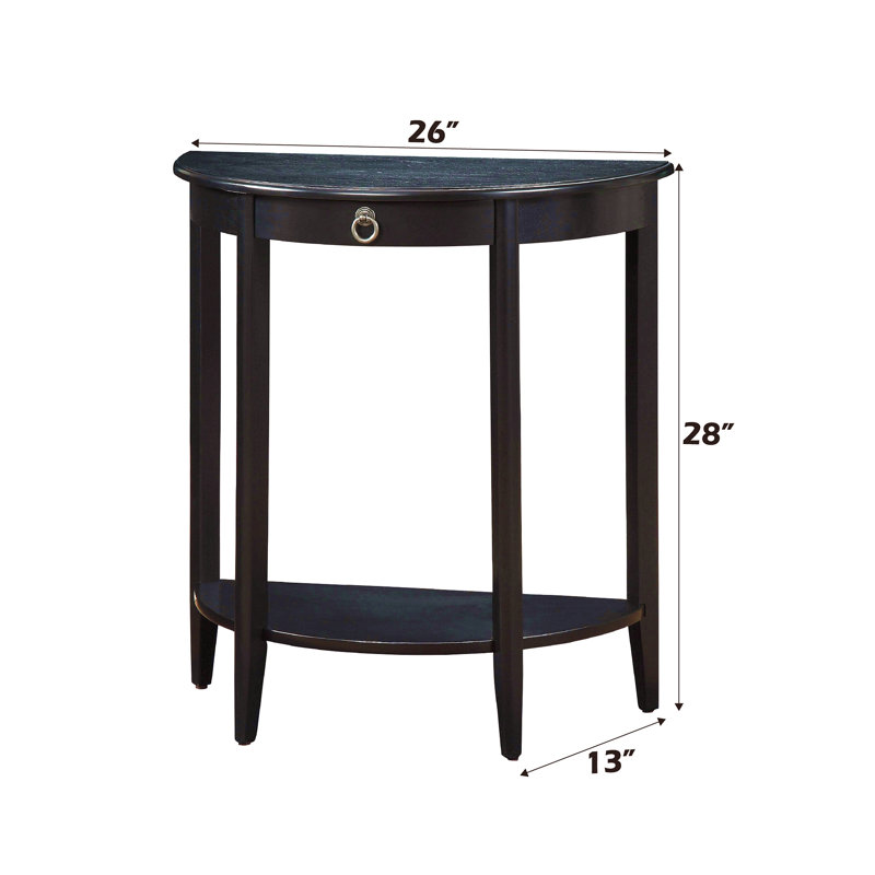 Black Finish Console Table