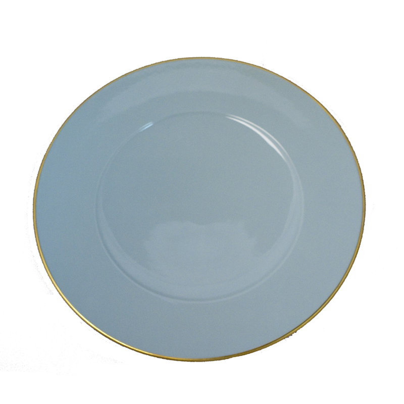 Porcelain China Charger, Powder Blue