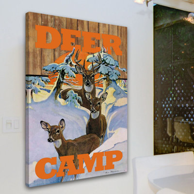 Deer Camp 2 by Saturday Evening Post - Wrapped Canvas Print