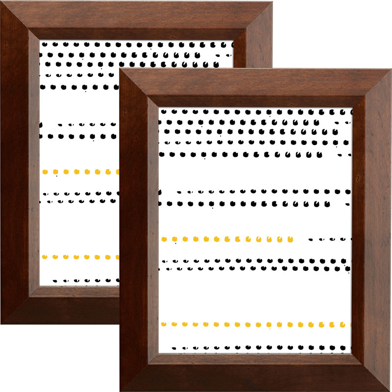 Ensemble de cadres biseautés 2 pièces Daelan, Noyer moka, 12 po x 12 po
