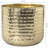 6-Inch Brass Tone Metal Planter, Hammered Cylindrical Indoor Plant Pot