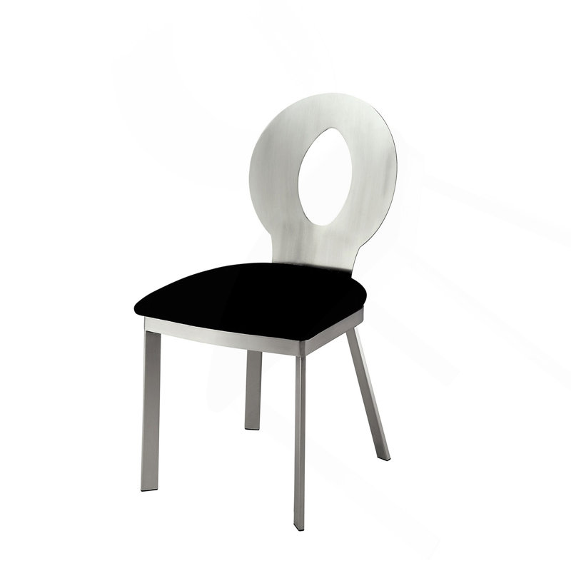 Chaise d'appoint contemporaine l 17,4 po (2 / RCT), argent / noir