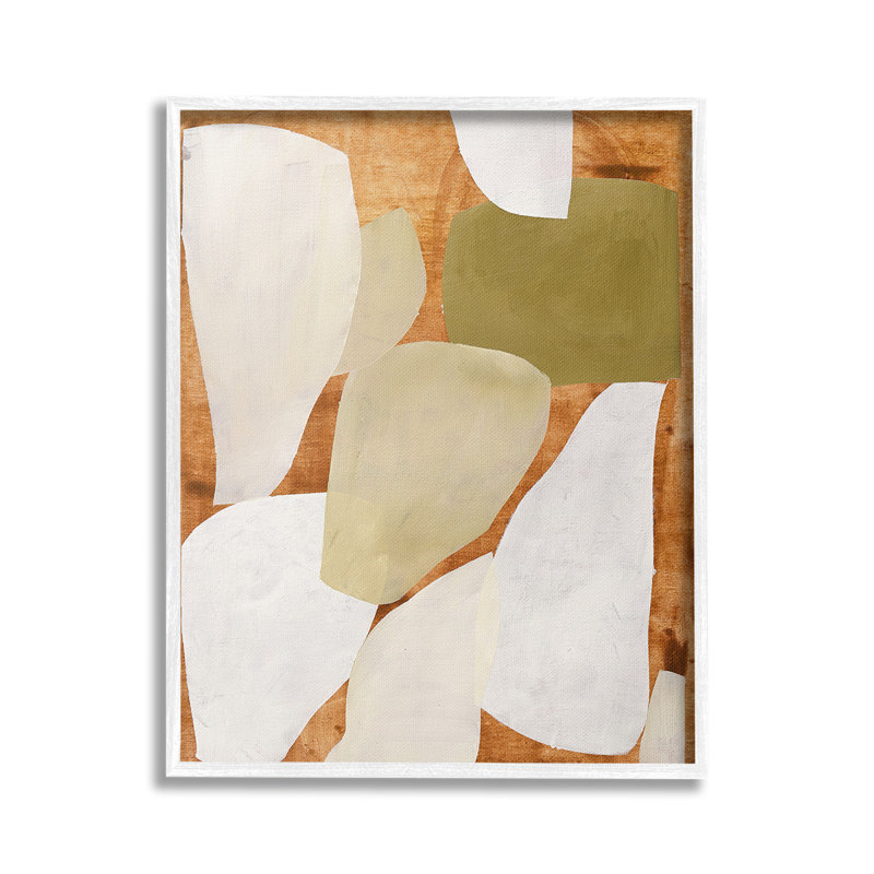 «Rustic Layered Shapes», art mural par Design Fabrikken, H 30 po x l 24 po, Giclée encadrée noir minuit