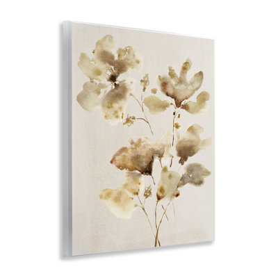 Plaque murale neutre à fleurs tachetées, design par Krinlox