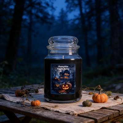 23 Oz Pumpkin Night Storey Scented Candle To Kick Off Your Magical Halloween Night