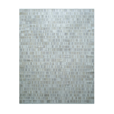 Freya Timeless Ivory Hand Knotted Wool Geometric Contemporary Area Rug