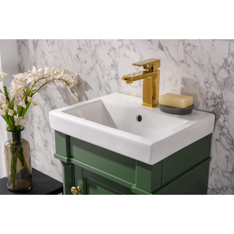 Ensemble de meuble-lavabo simple 17,5 "Makris, Vert Vogue