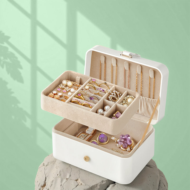 2-layer Jewelry Organizer, Cloud White