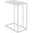 Modern C-Shaped Sofa Side Table With Tempered Glass Top And Chrome Metal Frame - Space-Saving Design For Living Room And Compact Areas