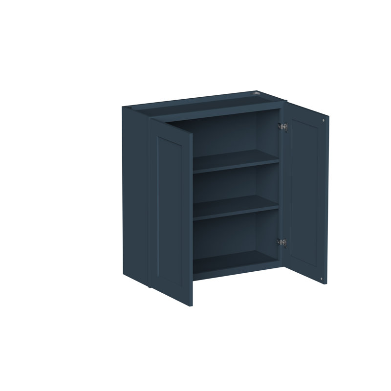 DL Cabinetry (prêt à assembler) Armoire murale à double porte de style Shaker de l 36 po x H 36 po x P 12 po - gris Cyber
