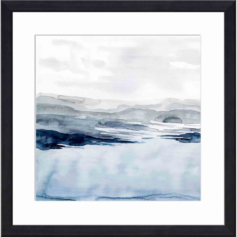 Faded Horizon I by Grace Popp, 17.8" H x 17.8" W x 1.18" D, Black