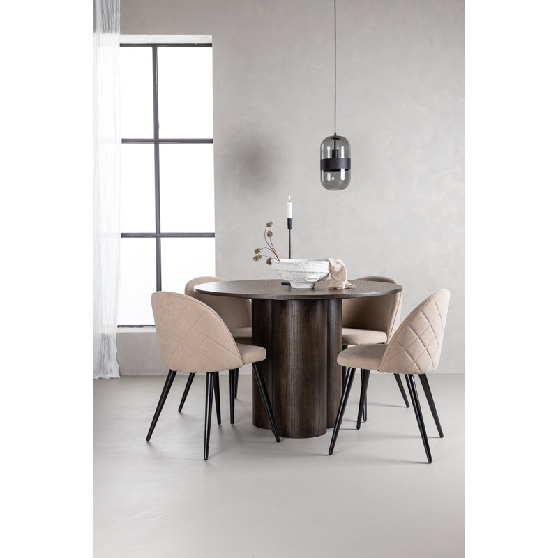 Britton 4 - Person Dining Set, Beige, Brown, Beige
