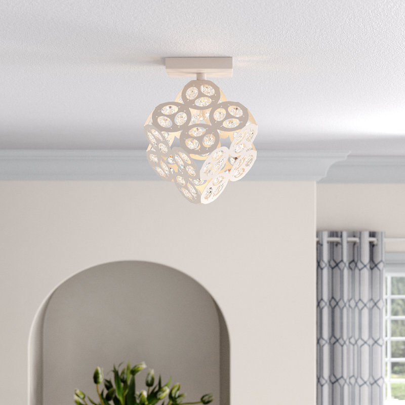 Plafonnier encastré 1 lumière Jolie, Blanc