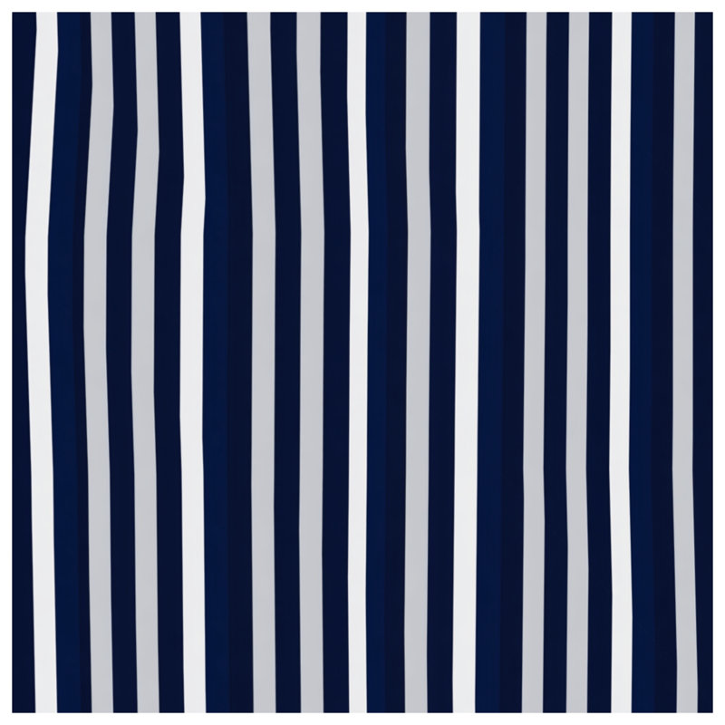 Tapis de bain bleu à rayures, L 34 po x L 21 po