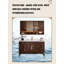 Nouveau meuble-lavabo en chêne de style chinois avec lavabo en céramique intégré