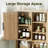 Over The Toilet Storage Cabinet With Fluted Doors
