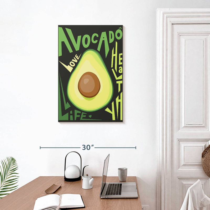 Kema Kitchen Avocado Wall Sign, 30" H x 20" W