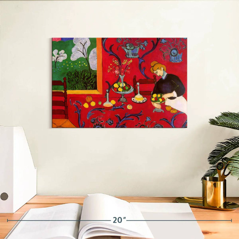 Harmonie Leisha en rouge, H 8 po x l 12 po