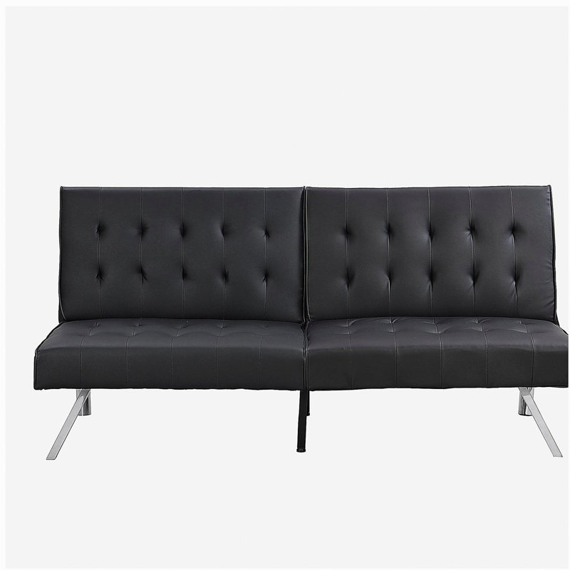 sofa bed black pvc