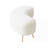 Kidney Genuine Fur Upholstered Bench
