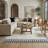 Rug Branch Selene 5' x 7' (5'3" x 7'1") Cream/Blue Geometric Indoor Area Rug, Contemporary, Low Pile, Stain-Resistant Carpet - Living Room, Bedroom, Dining Room, and Kitchen-1332901227