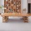 Bureau rectangulaire brun en bois massif-199818001