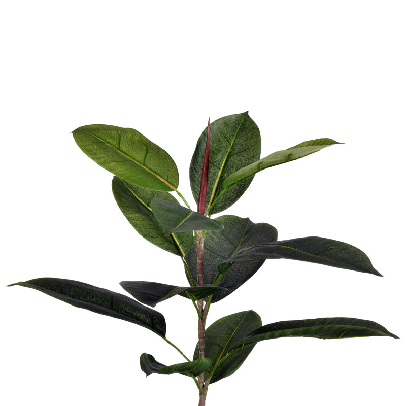 Hévéa artificiel en pot vert, H 60 po x l 34 po x P 34 po