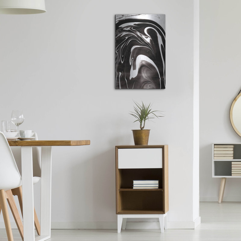  «Yinyang 2» par Alicia Ludwig, art mural en métal, H 24 po x l 16 po