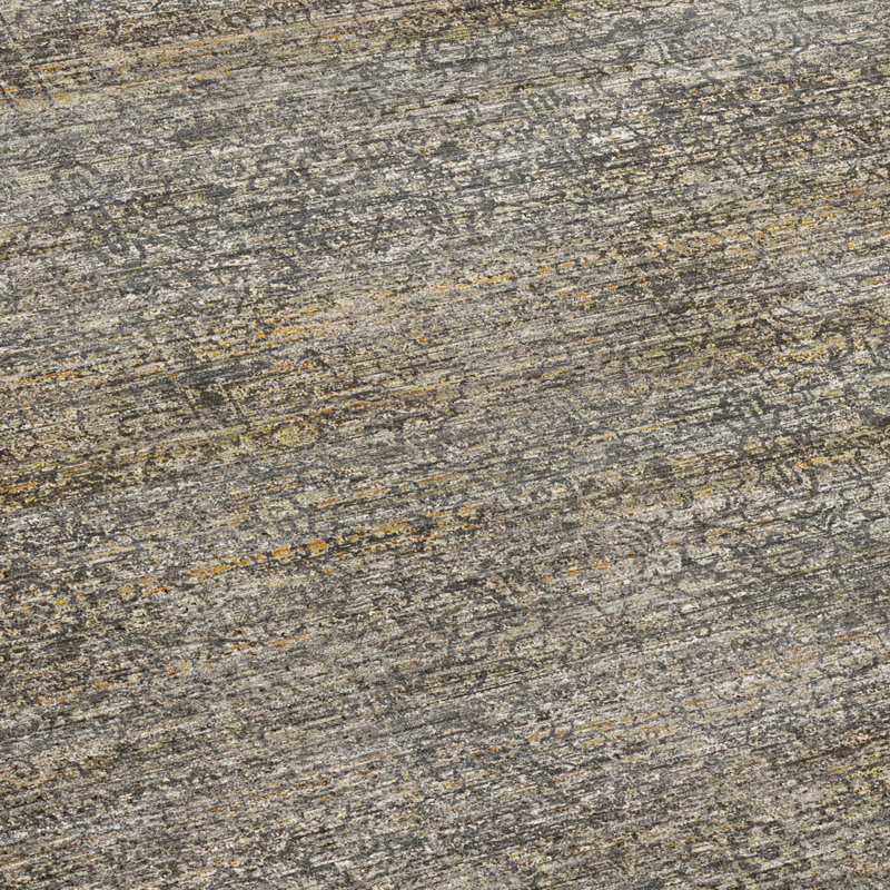 Tapis décontracté de qualité supérieure lavable à la machine Tirico ATI9, Graphite, 6 pi 6 po x 9 pi 6 po