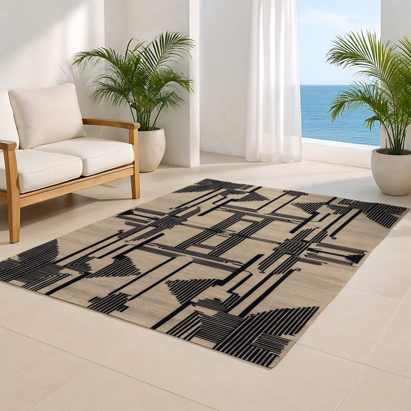 Tapis intérieur et extérieur ArtDeco, Rectangulaire 2 pi x 3 pi