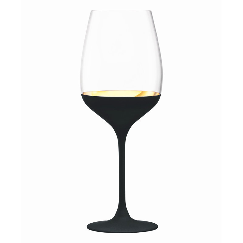 Oro Bordeaux 2.25 oz. Crystal Red Wine Glass, Black