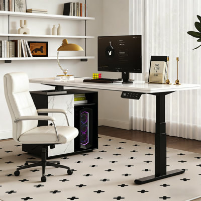 Bureau debout moderne à hauteur réglable à deux moteurs avec mémoire