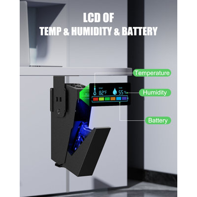 Coffre-fort pour armes de poing à fixation biométrique avec écran LCD, accès rapide pour table de chevet, bureau ou véhicule