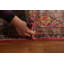 Tapis unique en laine rouge 9 pi 10 po x 12 pi 9 po années 1900