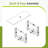 62" Solid Wood Dining Table for 4-6 People, Kitchen Table with Double Pedestal for Dining Room