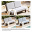 Causeuse d'extérieur avec coussins 43,9 po Polett-754622020-754697269