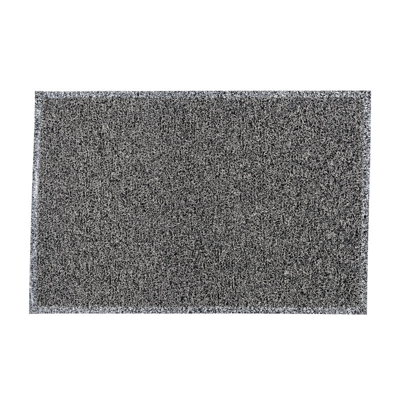 Janiza Indoor Doormat, 16" W x 24" L, Black/White