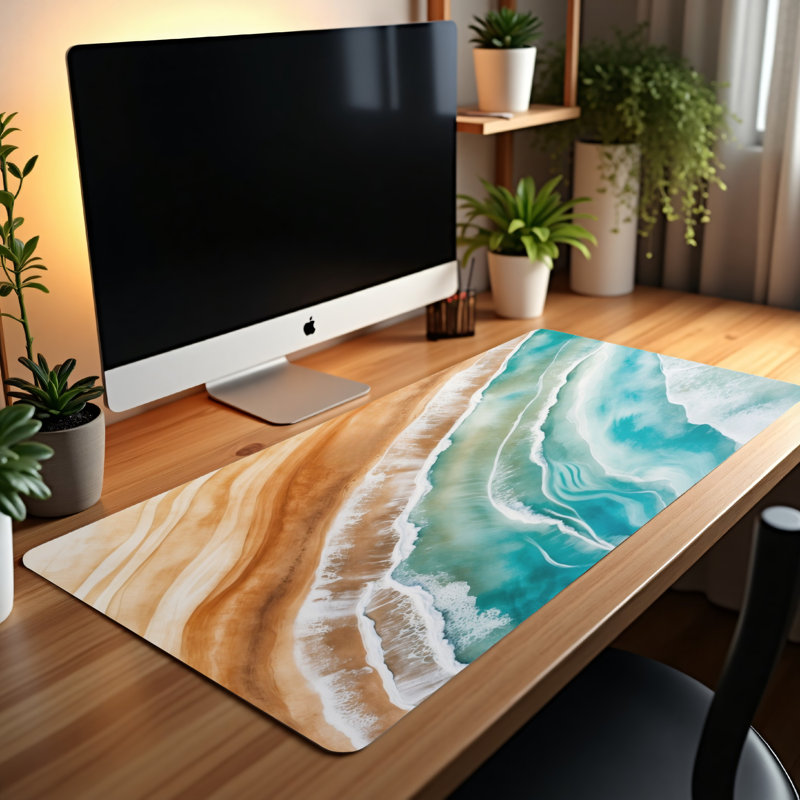 Polyester Desk Pad, 14.4x12.1