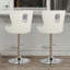 Swivel Velvet Counter Height Bar Stools With Lion Head Pull Ring For Kitchen Island-2125177593