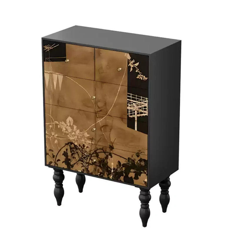 Commode d'appoint de rangement moderne à cinq tiroirs