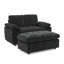 Canapé double inclinable avec repose-pieds de rangement assorti-918032304