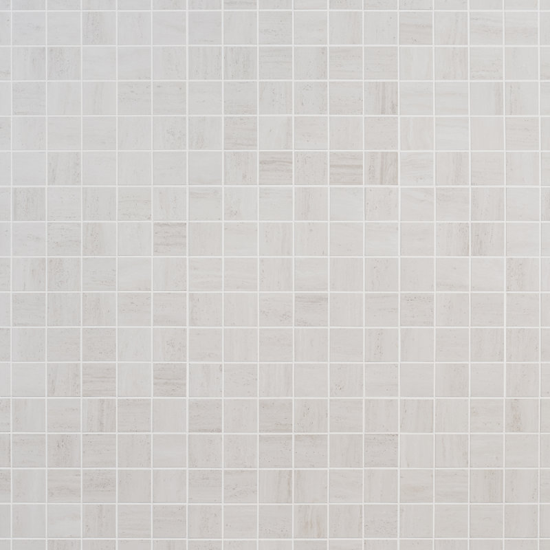 Carreau de mosaïque en porcelaine 12 po x 12 po Roswell (0,96 pi2 / chaque), Blanc